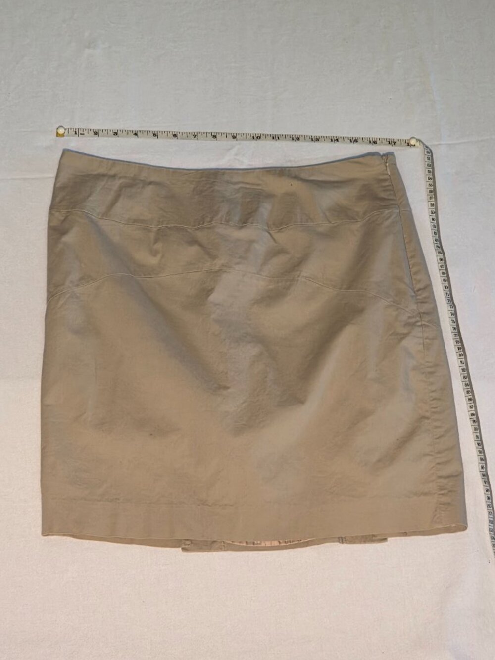Gap lined cotton khaki knee length skirt - Picture 5 of 5